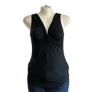 Worthington Black Tank Top: Stretch - L